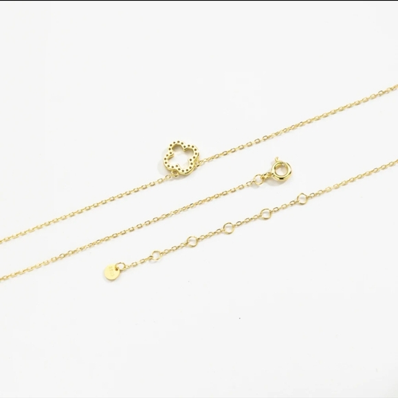 Sterling silver diamond necklace - Picture 6 of 7